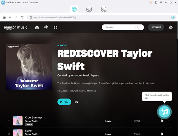 add amazon music to audfree