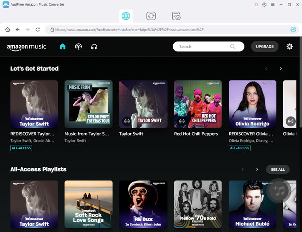 audfree amazon music converter interface