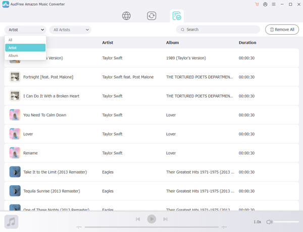 find converted amazon music for denon dj