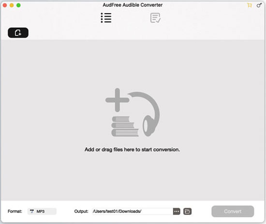 run the audfree program and import audiobook