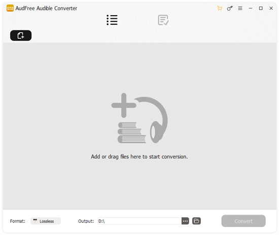 audfree audible converter main interface