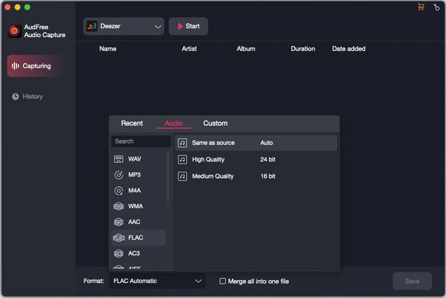 set tidal output parameters for ripping