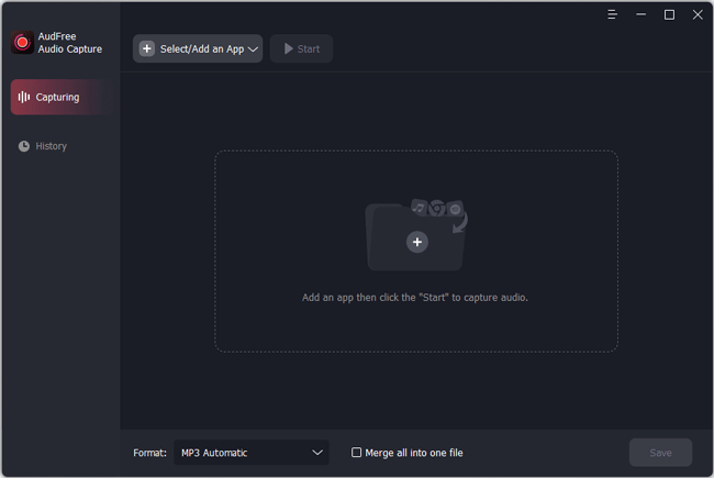 setup audfree audio recorder