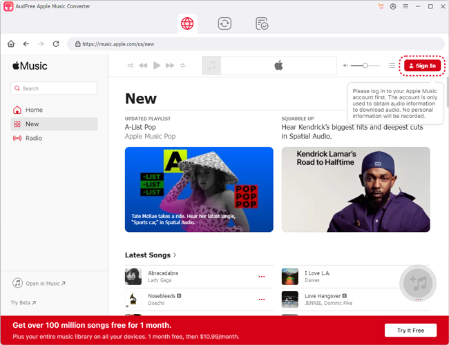 launch audfree apple music converter