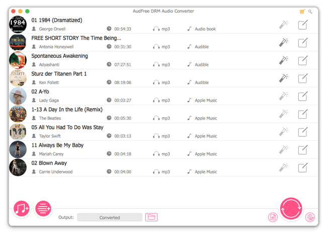 import apple music tracks to audfree auditior