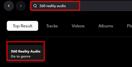 find tidal 360 reality audio songs