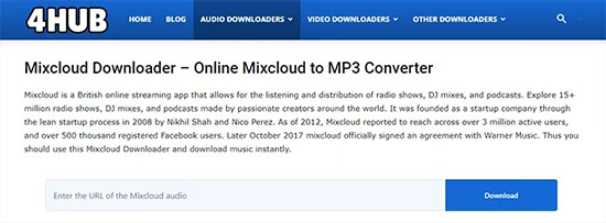 download mixcloud song 4hub mixcloud downloader