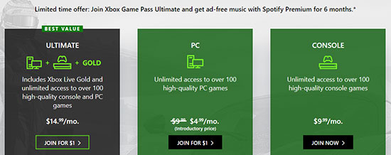 get spotify 6 months free trial via xbox