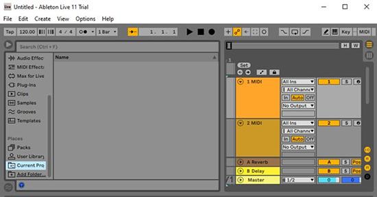 ableton live add folder from local