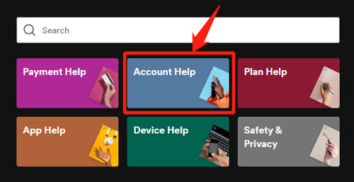 go to spotify account help section