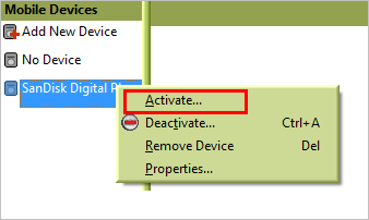 activate mp3 player on audible manager