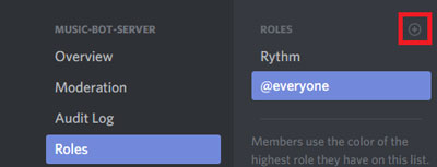 add a new role on rythm bot