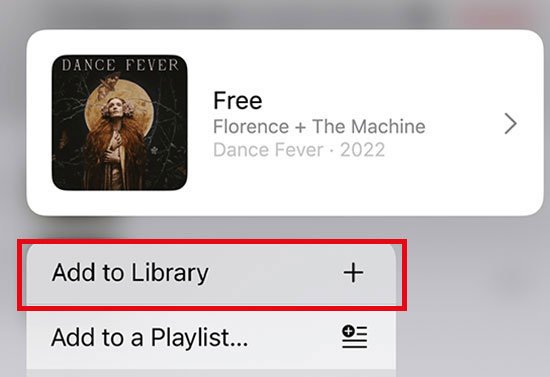 add apple music songs to library on iphone