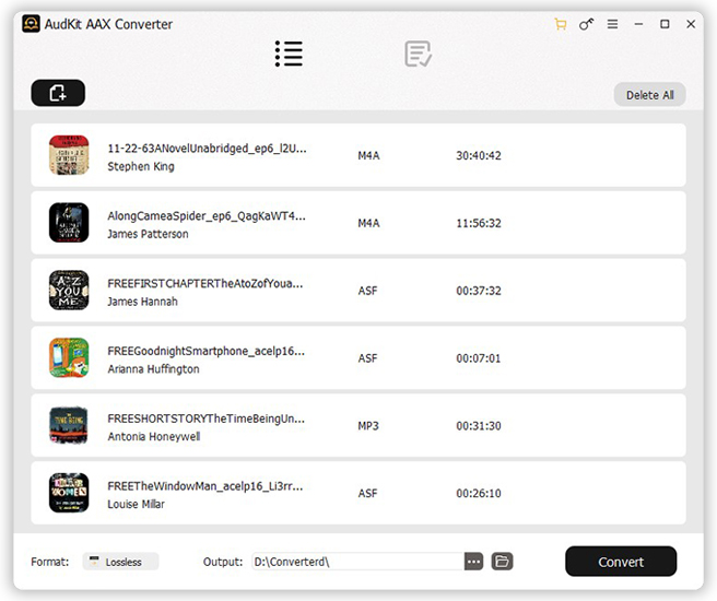 add aax files to audkit audible converter