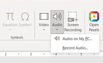 add audio on my pc powerpoint