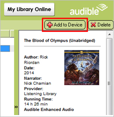 add audiobooks to mp3 player via audible manager