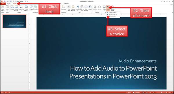 add spotify music to powerpoint pc