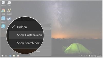 add cortana to taskbar