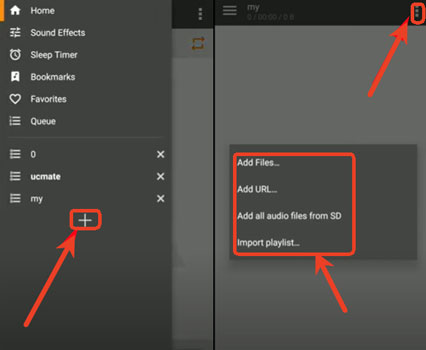 add and play spotify music on aimp android