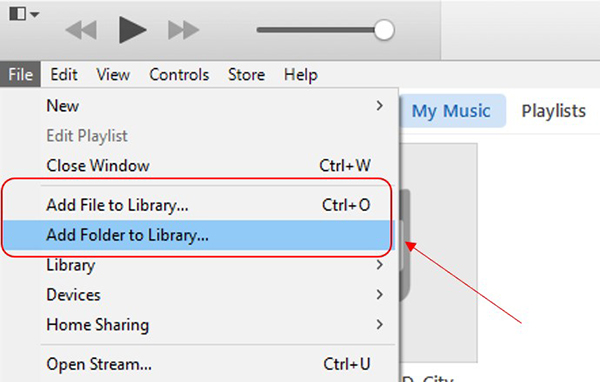 add files to library itunes