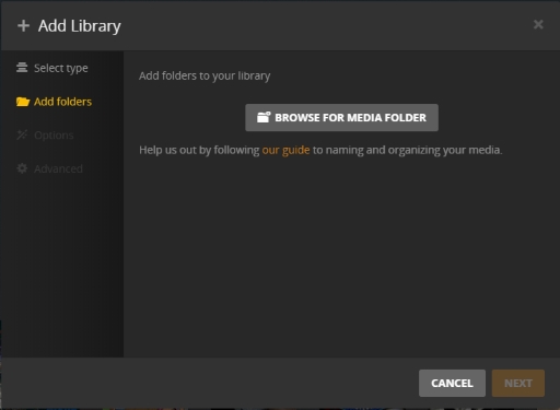 add folders from amazon to plex