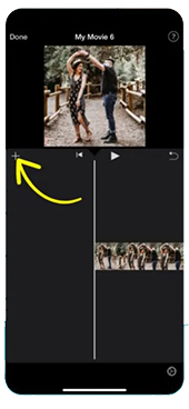 click add media button in imovie