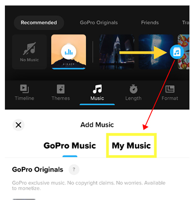 add apple music to gopro quik