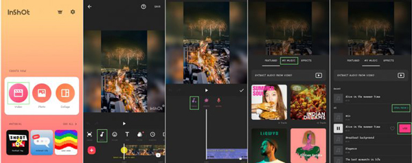 add tidal music to inshot video on android