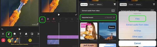 add spotify music to video iphone with inshot