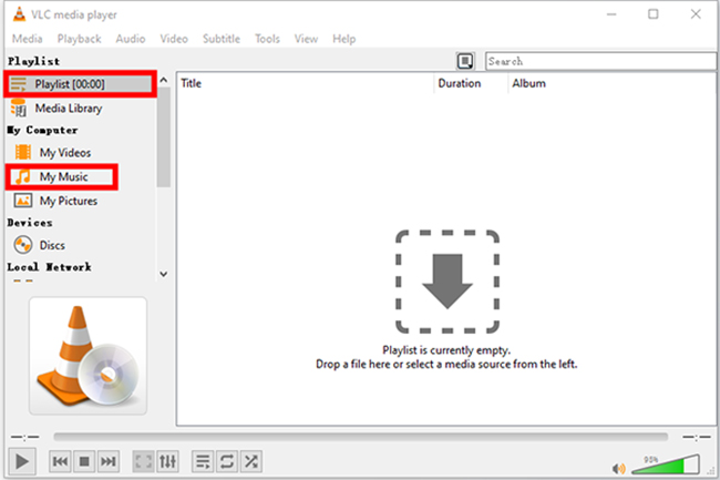 add tidal music to vlc media player