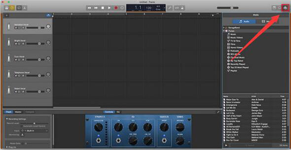 add apple music to garageband mac