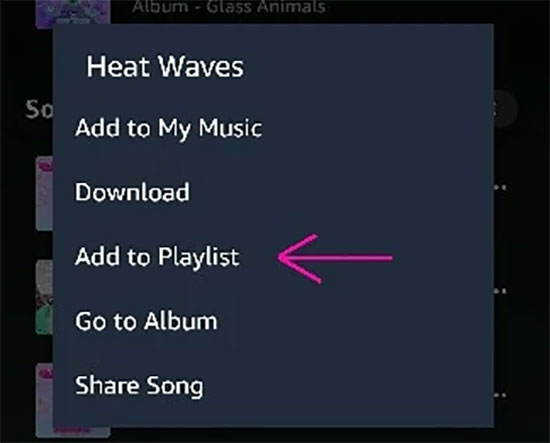 add songs to amazon playlist mobile