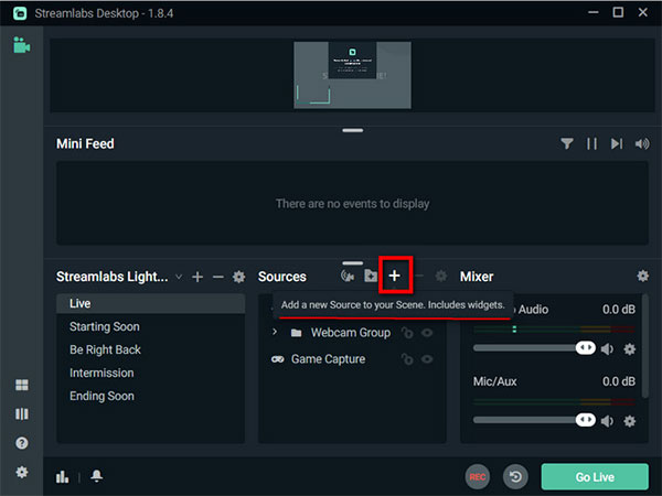 add source to streamlabs obs