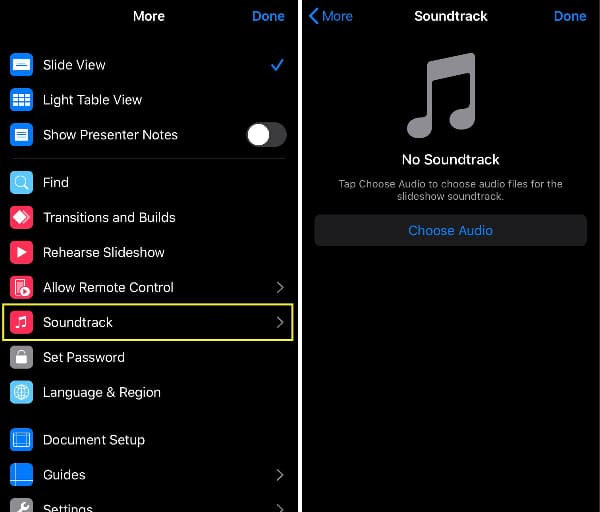 add apple music to keynote on ios