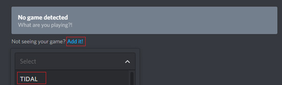 add tidal discord rpc as game