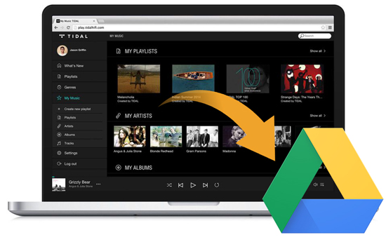 add tidal files to google drive