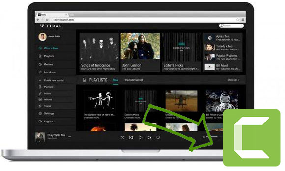 add tidal music to camtasia