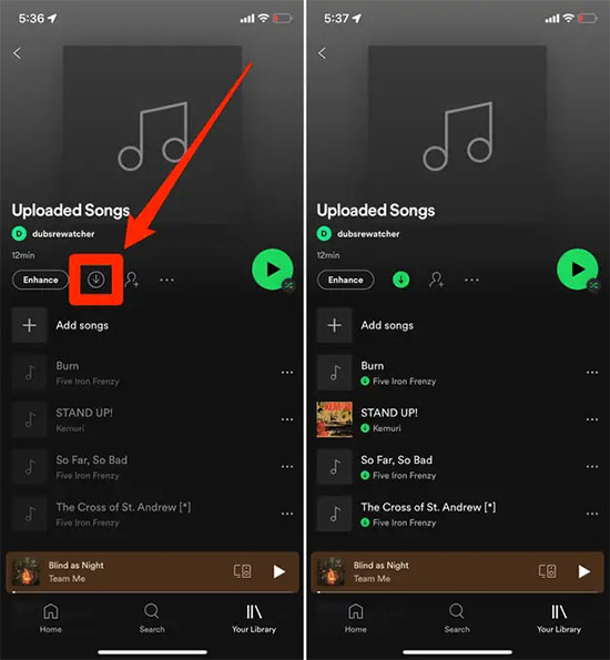 add wav files to spotify on mobile