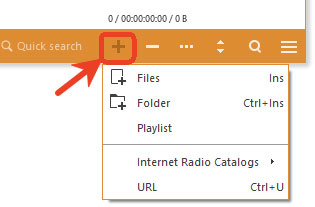 add spotify music to aimp via bottom add option on windows
