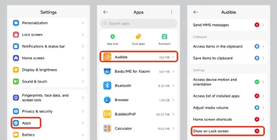allow audible run in background on android