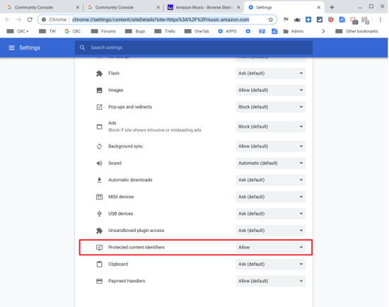 enable protected content indentifiers to fix amazon music issues