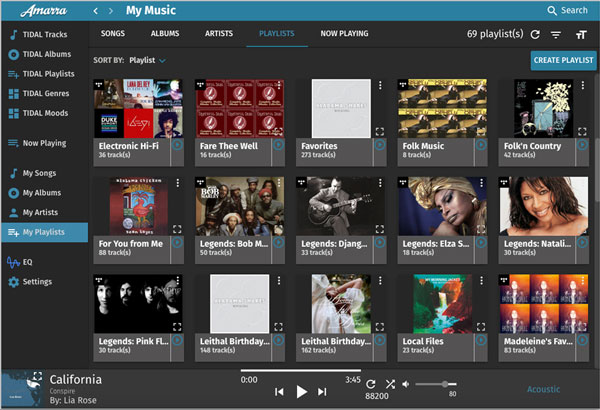 tidal online player amarra luxe