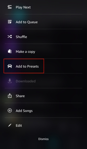 amazon music add to presets