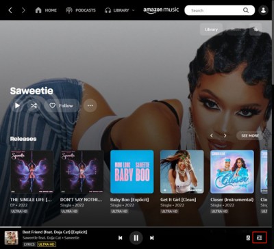 access amazon music desktop app play queue