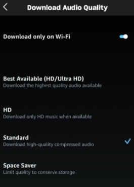 amazon music download audio quality