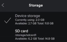 change amazon music download location as sd card