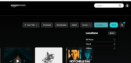 tidal audio on amazon music locations