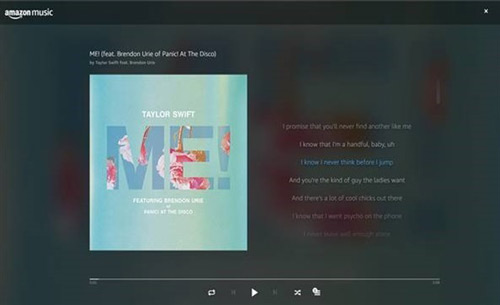 see lyrics on amazon music for computer