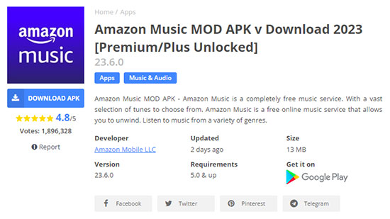 amazon music mod apk download