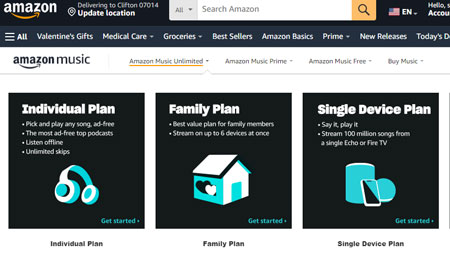 amazon music plans